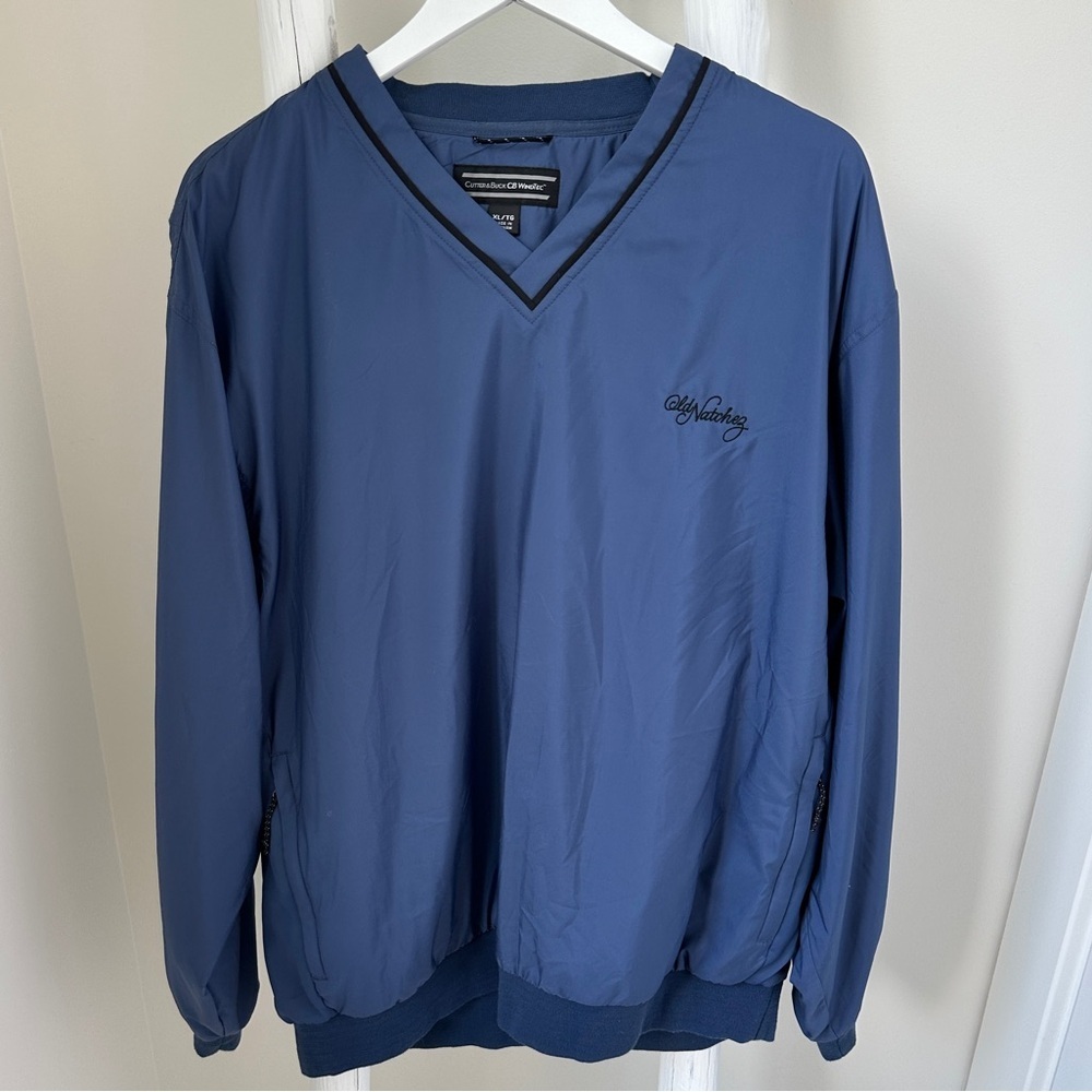 Cutter & Buck CB Windtec Blue V-Neck Pullover Top Size XL